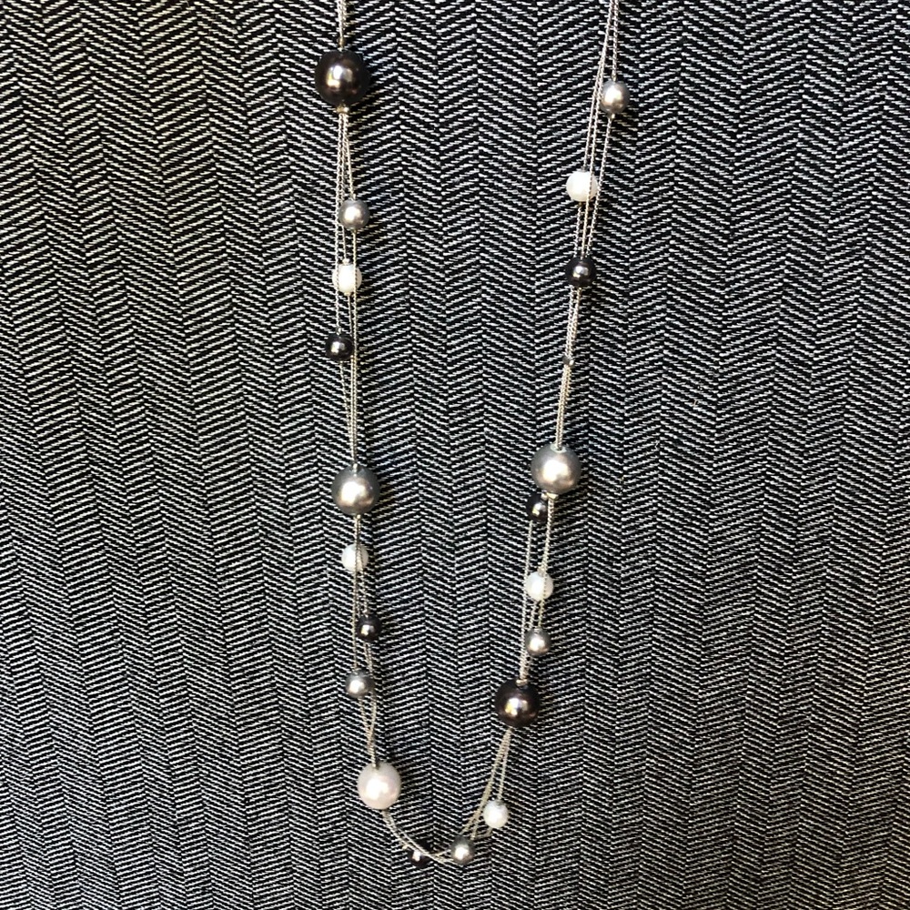 Long Multi-Colored Pearl Necklace